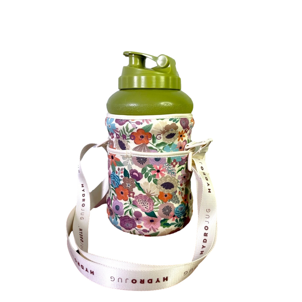 New Green HydroJug With Floral Sleeve